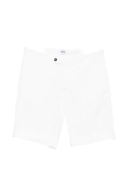 Cu centură pantaloni scurți Vela Shop alb