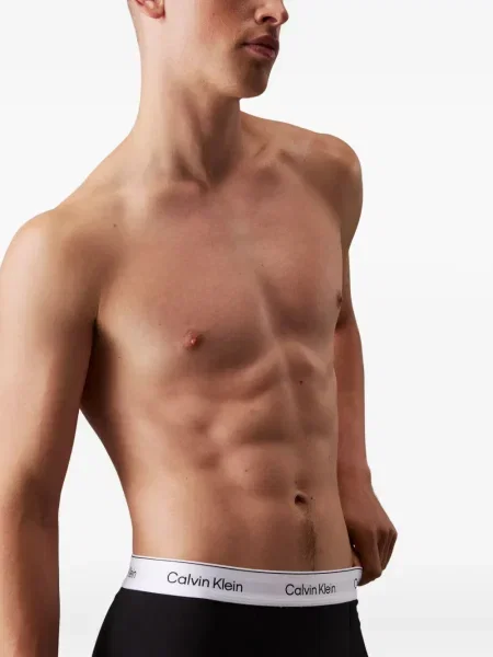 Boxeri Calvin Klein Underwear cu autograf negru
