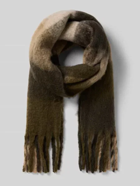 Szal z frędzlami model ‘IVY’ Vero Moda zielona