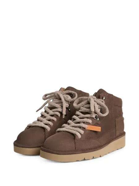Sneakerși Panchic din piele maro