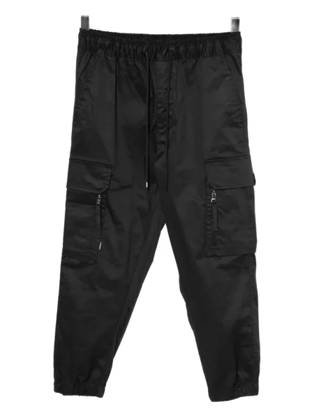 Pantaloni cargo Fingercroxx cu petice negru