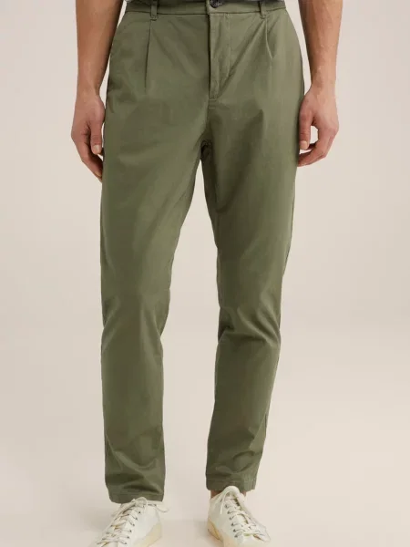 WE Fashion Chino hlače oliva