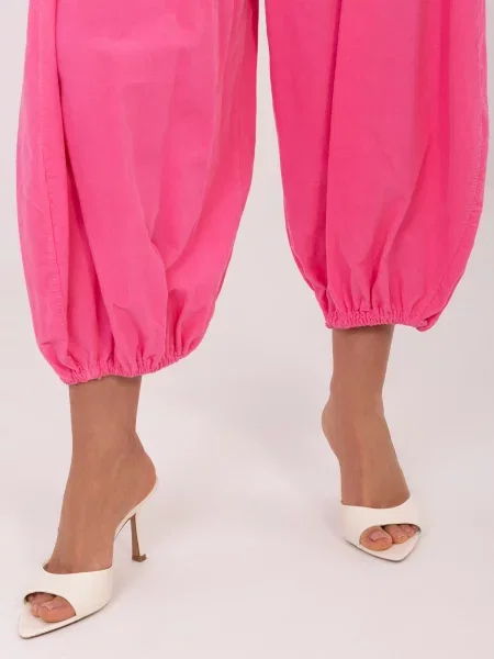 Pantaloni Italy Moda de catifea roz