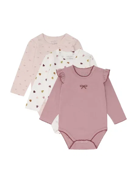 Hust & Claire Salopetă/Body Bella rosé / roz pal / roșu bordeaux alb