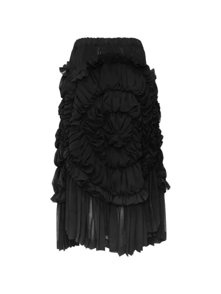Fustă midi Comme Des Garçons cu volane negru