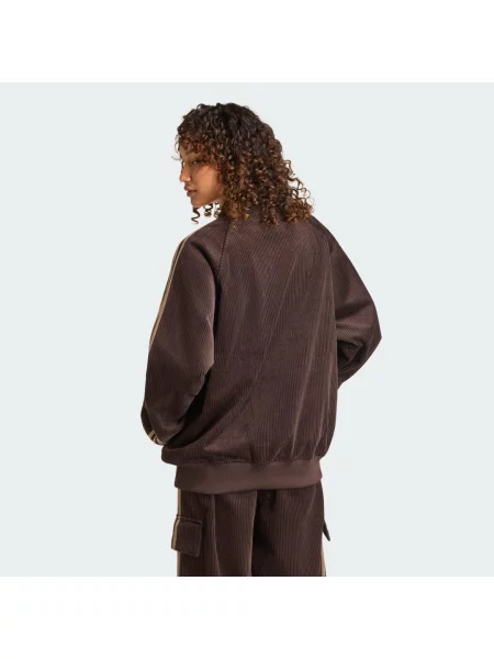 SZTRUKSOWA BLUZA DRESOWA SST OVERSIZE brązowa