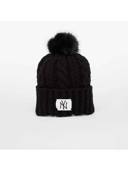 Трикотажная широкая шапка New Era черная