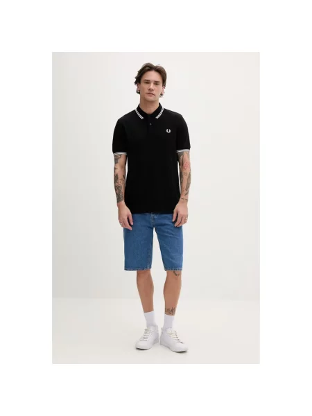 T-shirt FRED PERRY Twin Tipped Shirt Black L czarna