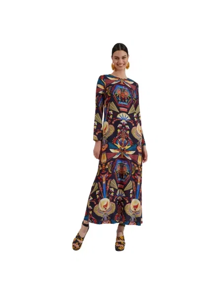 Długa sukienka maxi La Doublej z długim rękawem garniturowa