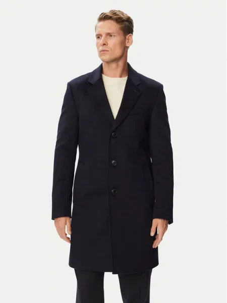 Вовняна куртка Boss синя