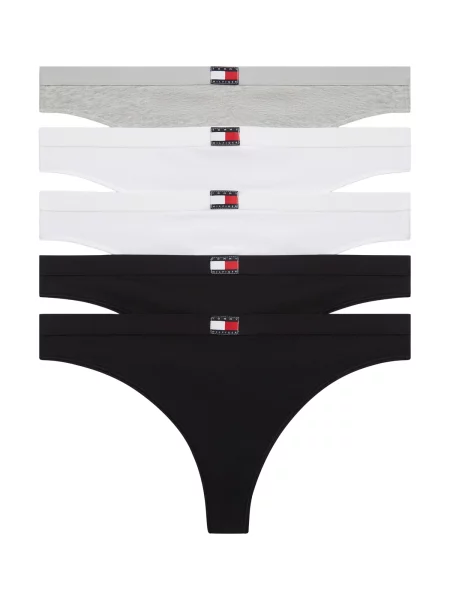 Tommy Hilfiger Underwear Tanga gri amestecat / negru alb
