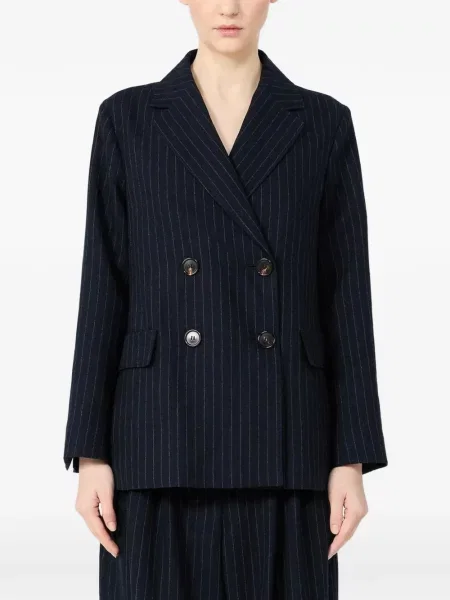 Sacou 's Max Mara cu două rânduri de nasturi albastru