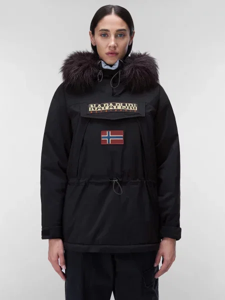 Анорак Napapijri Skidoo W поліамід/еластан чорний