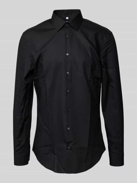Koszula biznesowa o kroju slim fit z popeliny Jake*s czarna