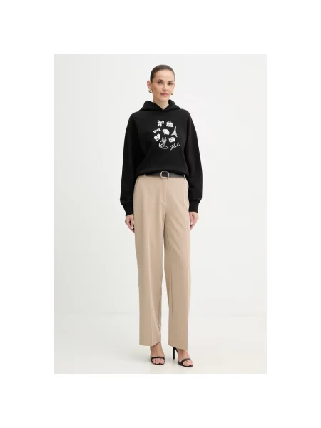 Bluza Karl Lagerfeld z nadrukiem czarna