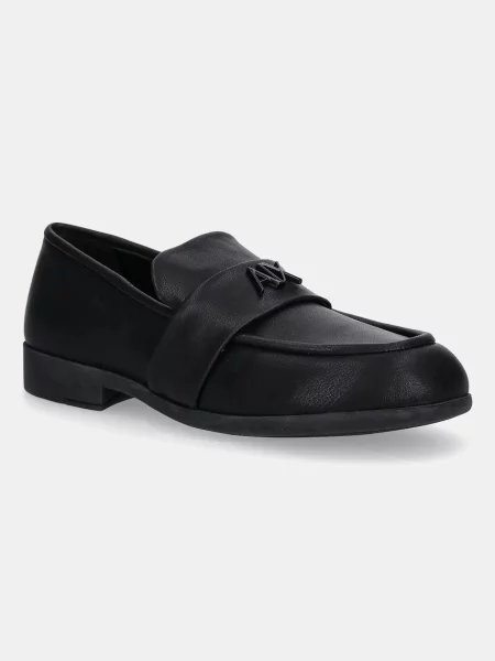 Armani Exchange mocasini cu plat negru
