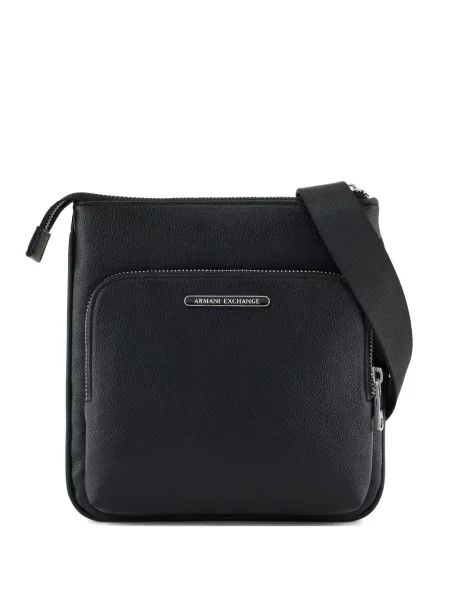 Geantă Armani Exchange cu autograf negru