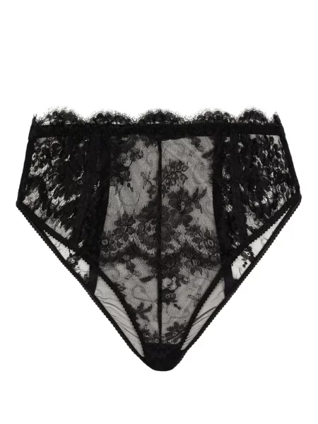 Chiloți Dolce & Gabbana cu model floral din dantelă negru