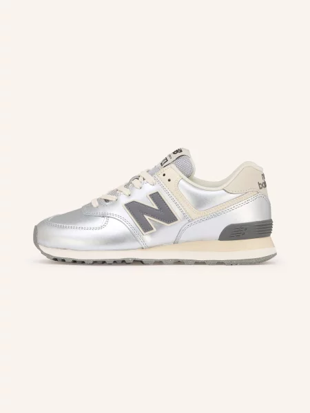 New Balance Tenisky / režná stříbrná