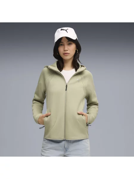 Rozpinana bluza Evostripe z kapturem PUMA beżowa