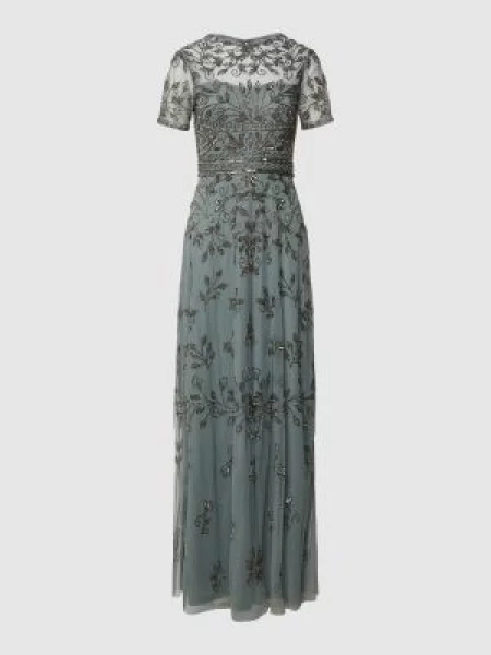 Sukienka wieczorowa z ozdobnym obszyciem Lace & Beads
