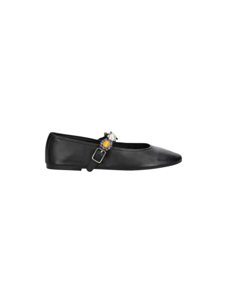 Balerinki Jeffrey Campbell skórzane czarne