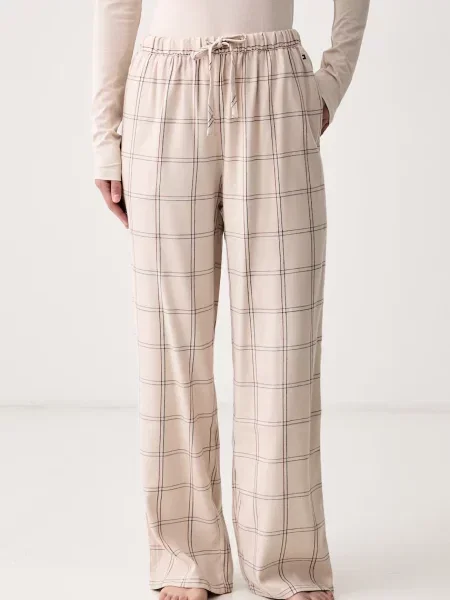 Tommy Hilfiger piżama dwuczęściowa beżowa