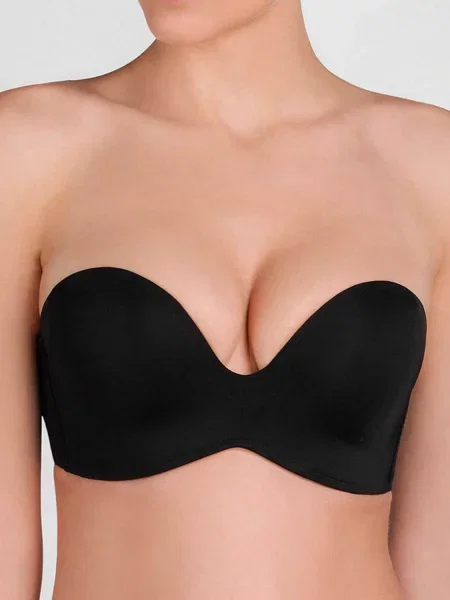 Бюстгальтер без бретелек чорний