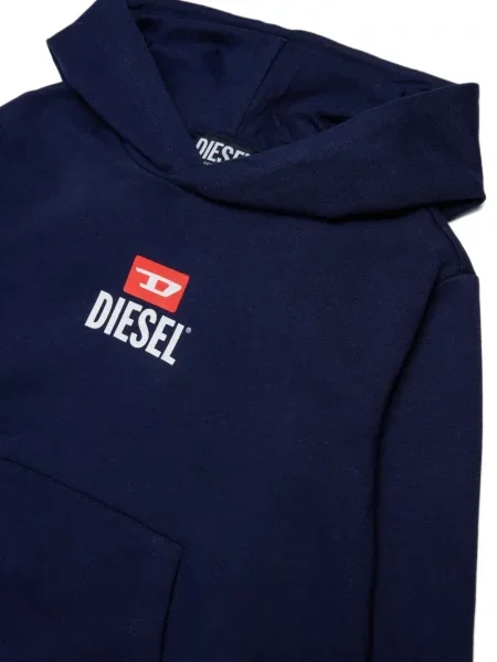 Bluza z kapturem dziecięca Diesel niebieska