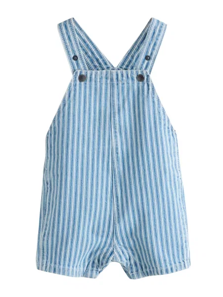 Next Salopetă albastru denim alb
