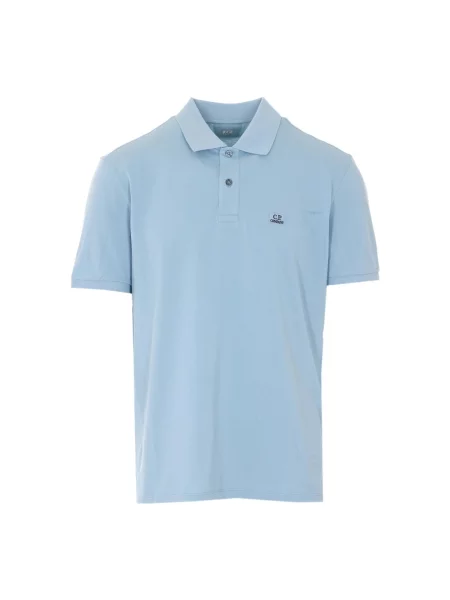 Krótka koszulka polo C.p. Company z krótkim rękawem niebieska