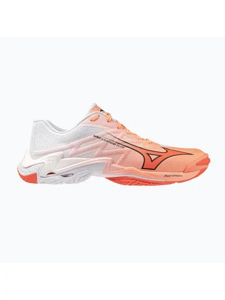 Mizuno Buty halowe Wave Lightning Elite Koralowy białe