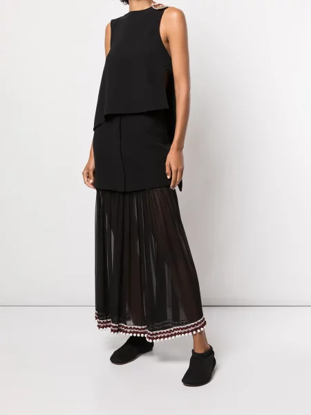 Šifono sijonas Proenza Schouler juoda