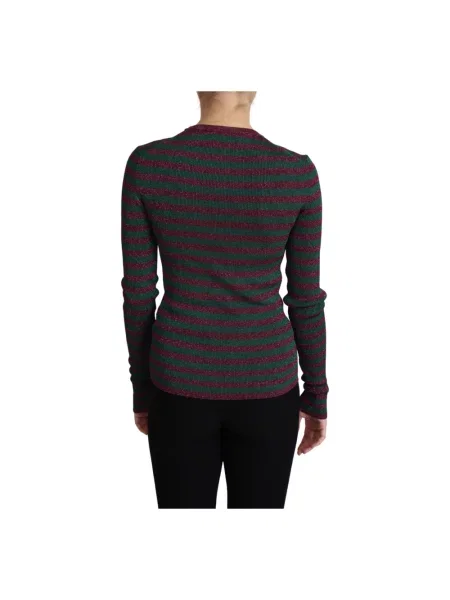 Sweter Dolce And Gabbana w paski z paskiem
