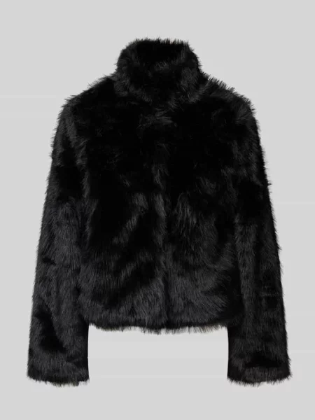 Kurtka o kroju regular fit z imitacji futra model ‘MONROE’ Vero Moda czarna