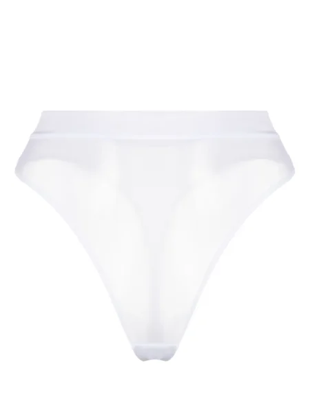 Chiloți tanga Maison Close alb