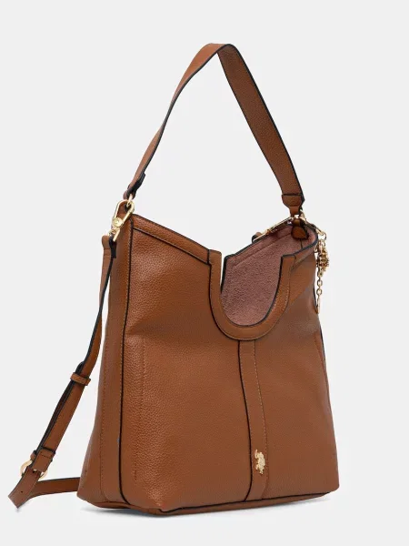 U.S. Polo Assn. tote torba iz umetnega usnja LAWSON rjava
