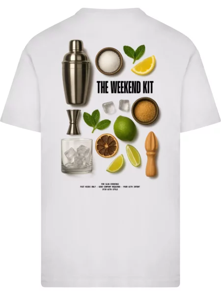 Mister Tee Tričko The Weekend Kit žltá / limetová / čierna biela