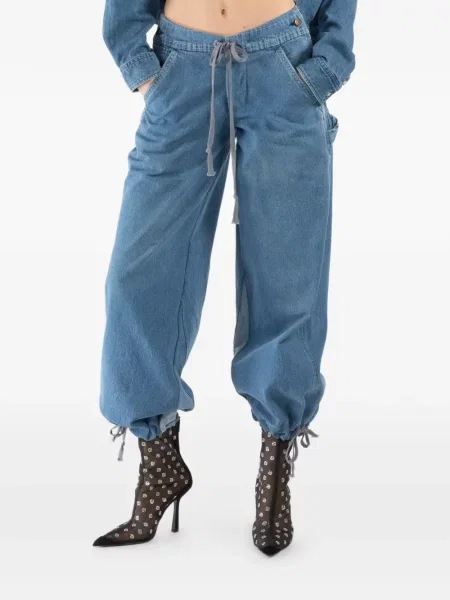 Široké kalhoty Greg Lauren modré