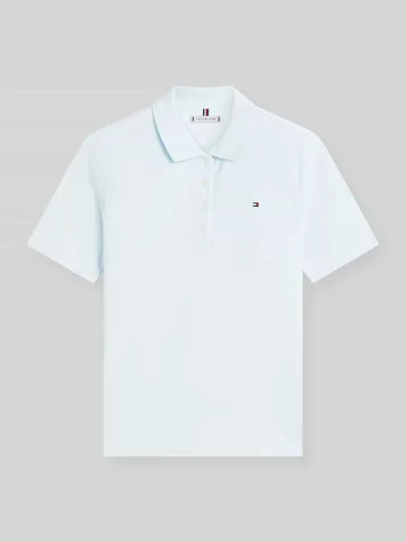 Koszulki polo o kroju regular fit z mieszanki bawełny Tommy Hilfiger niebieska