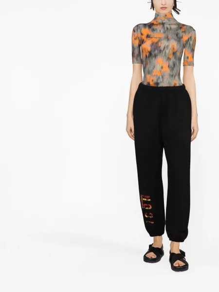 Raštuotos bėgimas kelnės Dsquared2 juoda