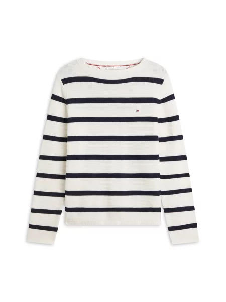 TOMMY HILFIGER Πουλόβερ μαύρο λευκό