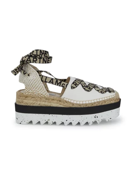 Lniane espadryle Stella Mccartney białe