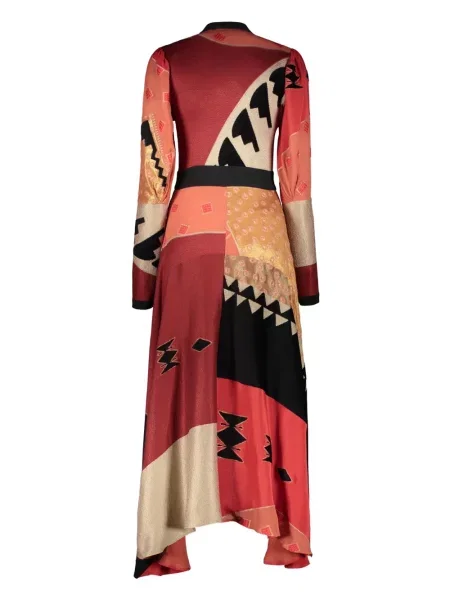 Rochie Etro de mătase de costum roșu