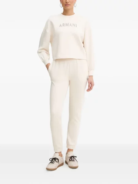 Futó nadrág Armani Exchange autogrammal fehér