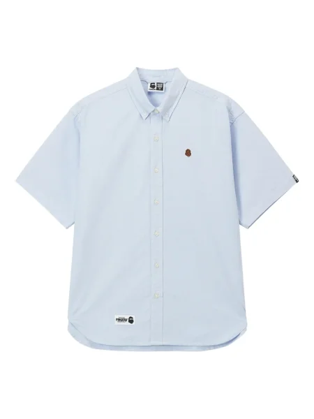 Къс риза Fingercroxx бродирана синьо