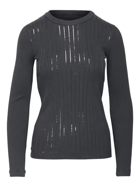 Koszulka Brunello Cucinelli z cekinami w paski szara