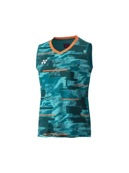 Dámske tenisové tričko YONEX Club Sleeveless W blue/green modrá