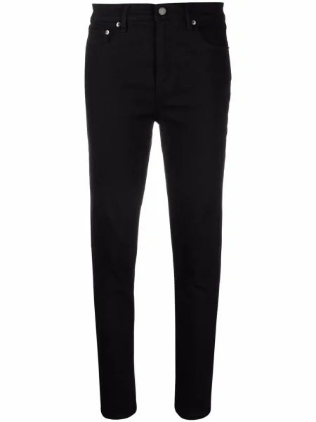 Pantaloni Lauren Ralph Lauren cu talie înaltă negru