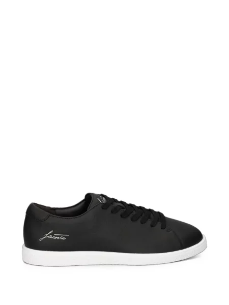 Sneakerși Lacoste din piele cu imagine negru